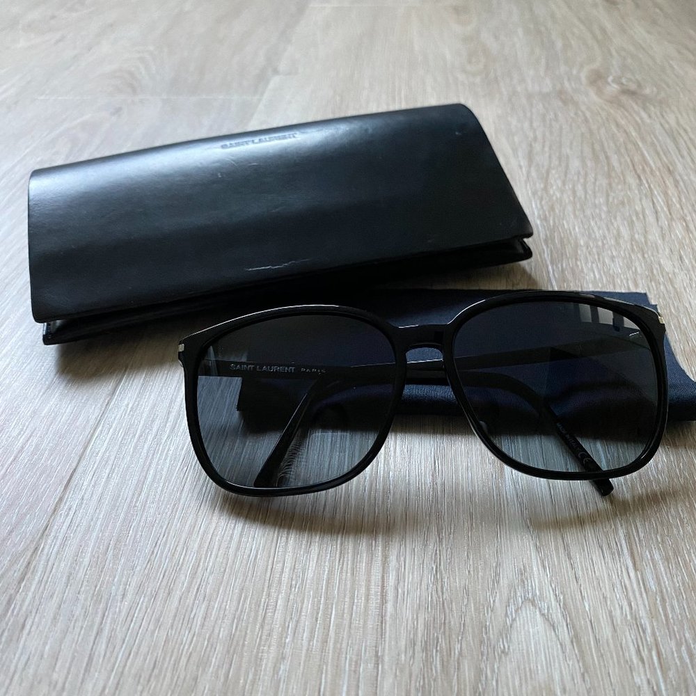Saint Laurent 58mm Retro Sunglasses (Black)